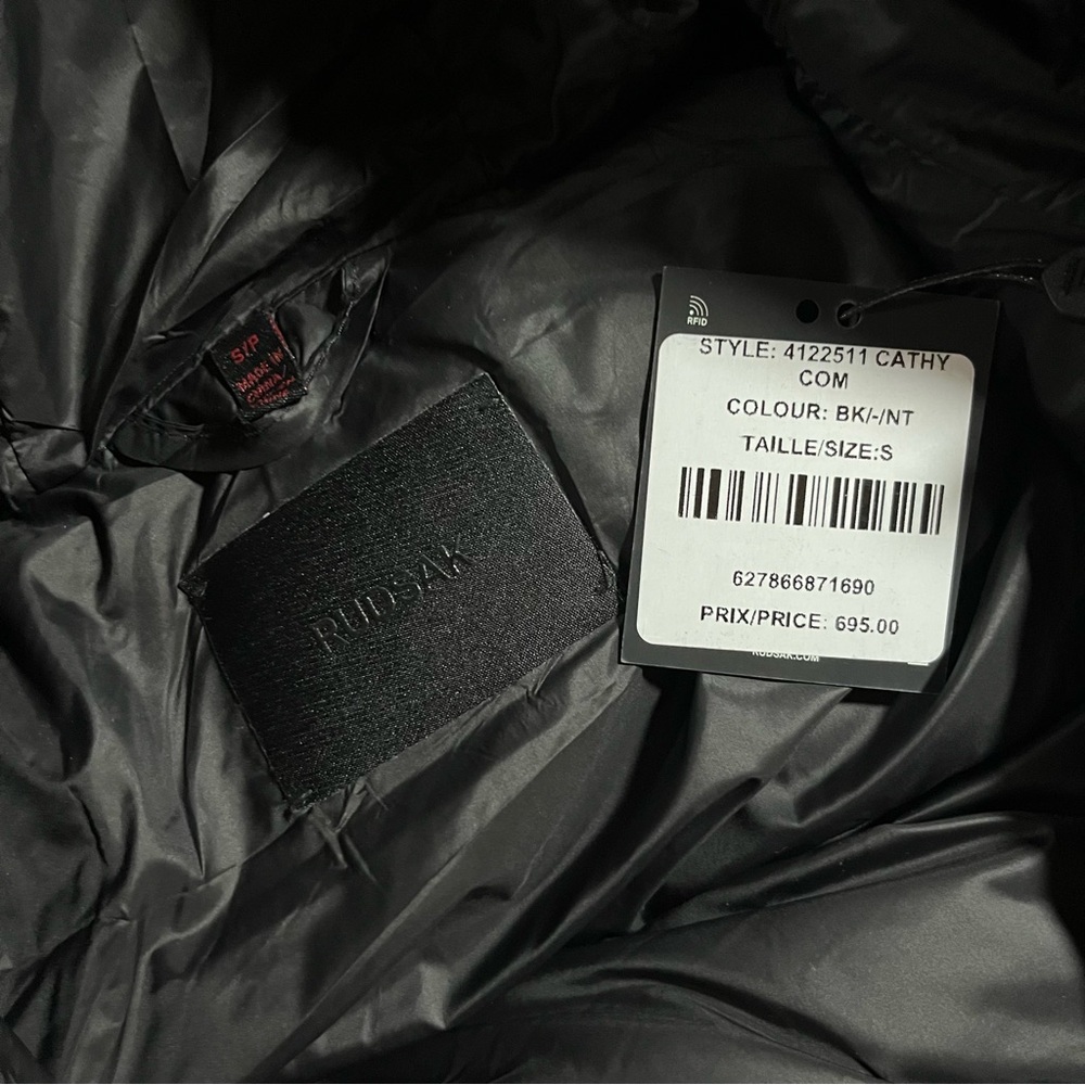NWT Rudsak Cathy Black Down Puffer Long Jacket - Picture 12 of 15